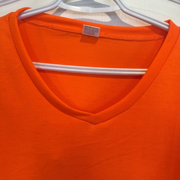 Vibrant Orange Polyester Top size medium - Picture 3 of 11